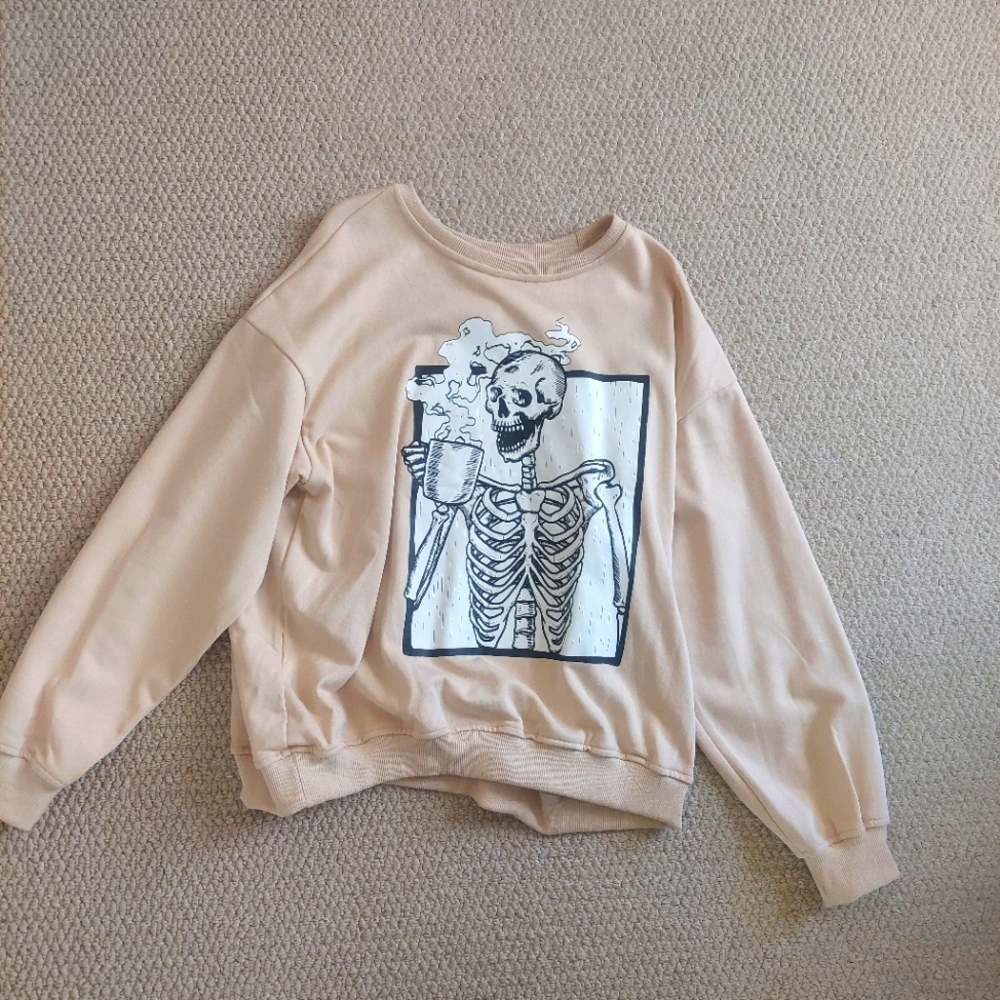 Beige skeleton sweater
